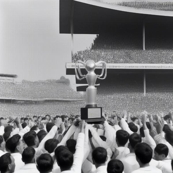 Asian Games Football Champions Celebrating Victory