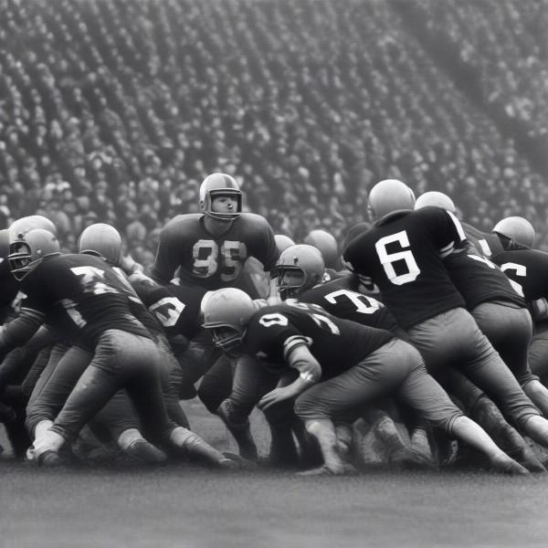 1963 Army Navy football game players on the field