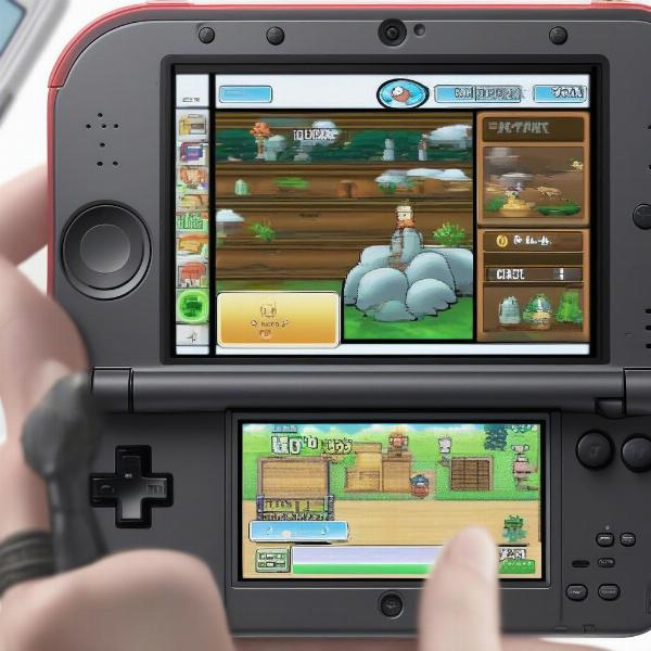 2ds playing a pokemon ds game screenshot