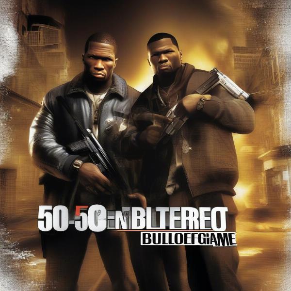 50 Cent Bulletproof Xbox 360 cover art featuring 50 Cent holding a gun