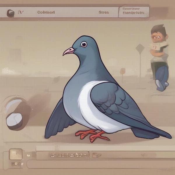 practicing the break in 8 ball game pigeon