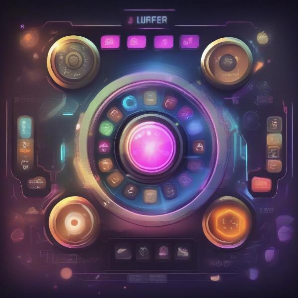 abstract clicker game interface