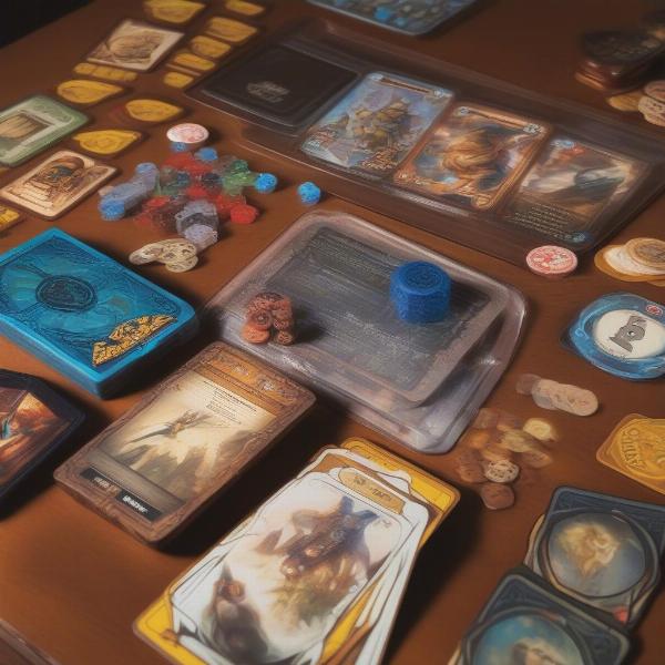 card wars game board components