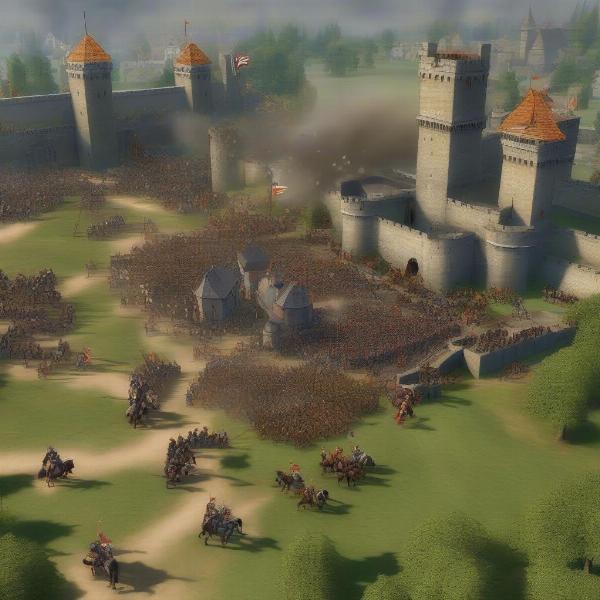 Age of Empires 2 medieval battle scene
