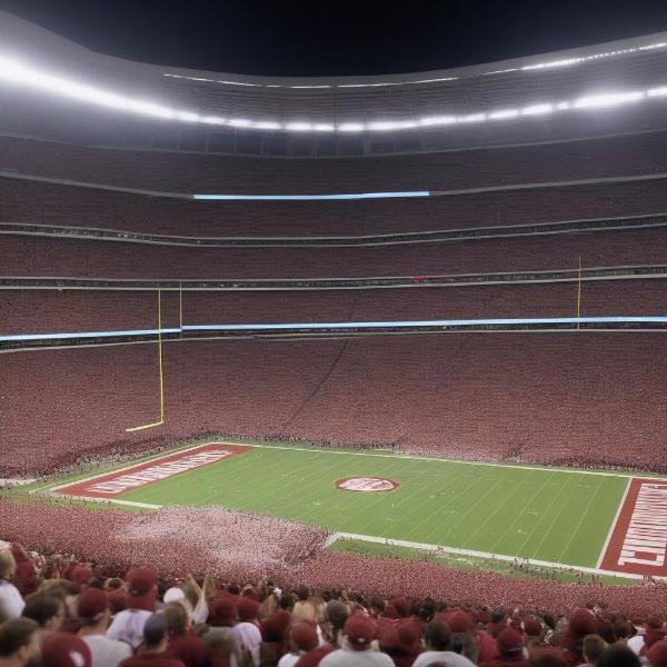 alabama football fans celebrating stadium crowd