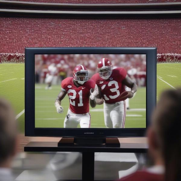 Watching Alabama Football Game Live on Screen