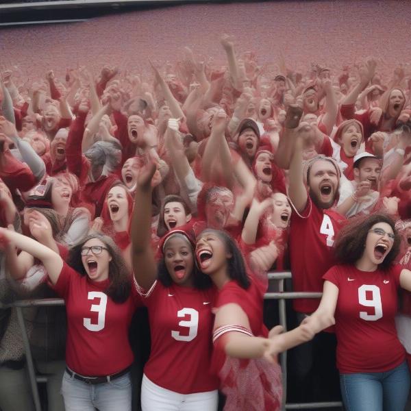 alabama and georgia fans celebrating football