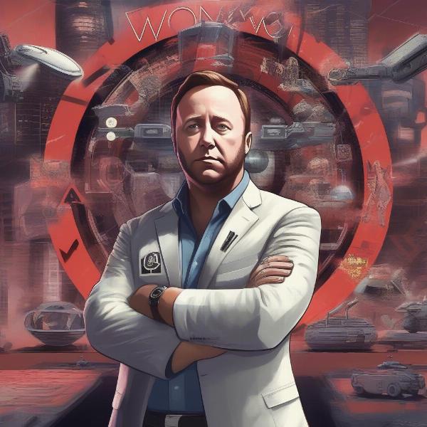 Alex Jones NWO game concept art