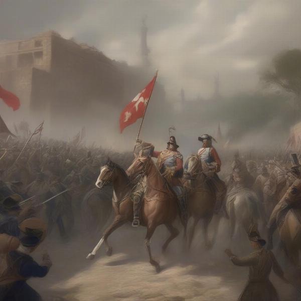 Alternate history scenario in a war campaign game