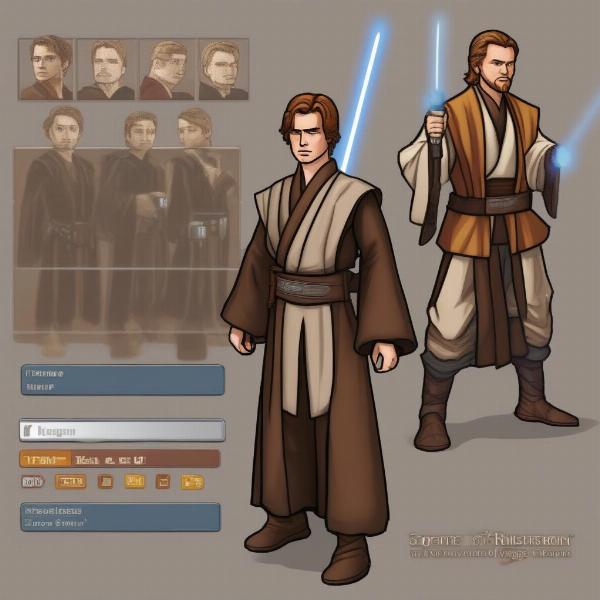 anakin and obi-wan characters in star wars revenge of the sith ds game