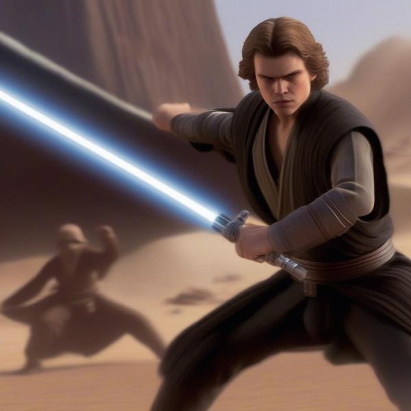 anakin skywalker lightsaber combat in star wars episode 3 game