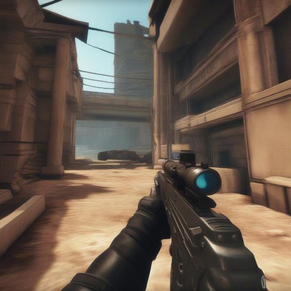 First-person-shooter-gameplay-on-android-phone