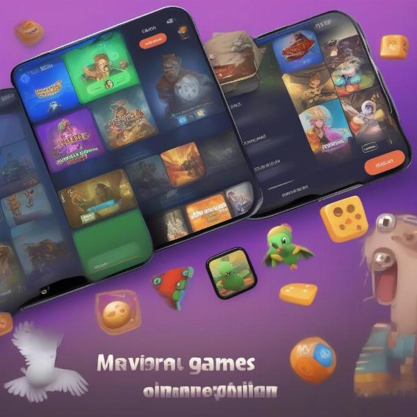 Android multiplayer gaming app interface