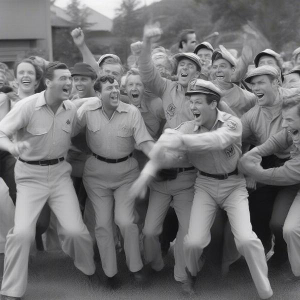 Andy Griffith show cast cheering