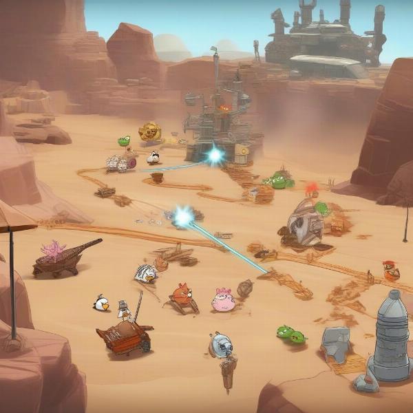 screenshot of angry birds star wars game