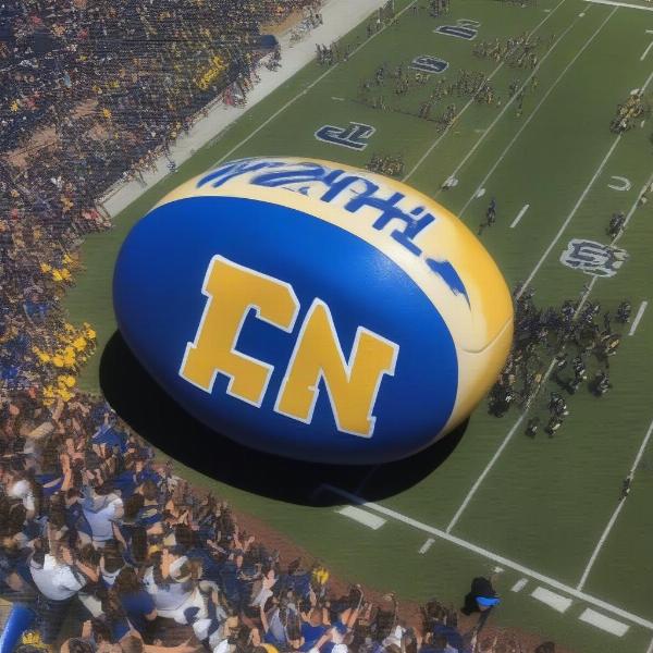 The Rock painted with team message before the game