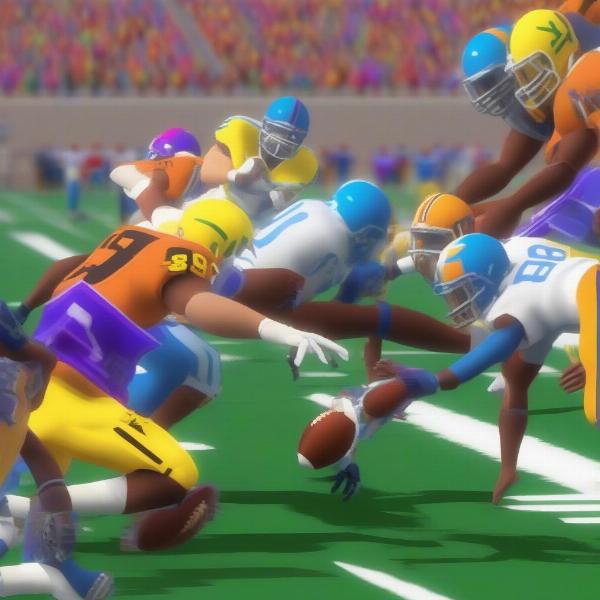 arcade college football game action