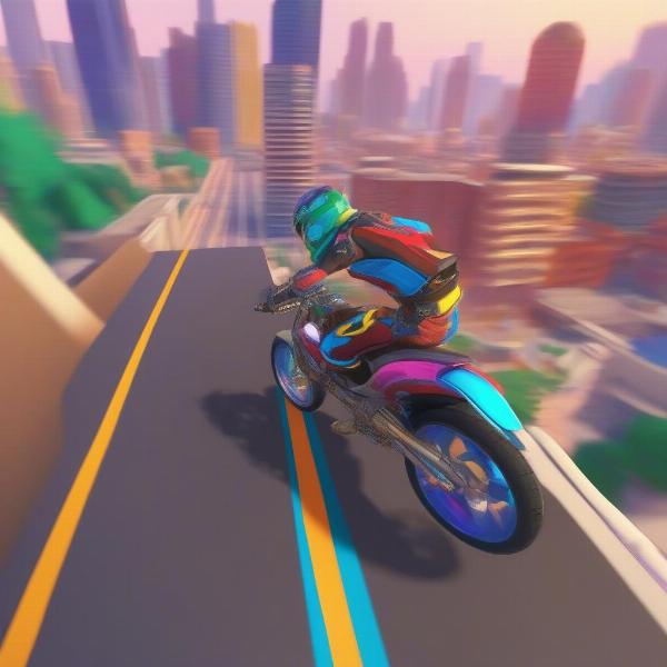 Arcade Motorcycle Game with Fast Paced Action