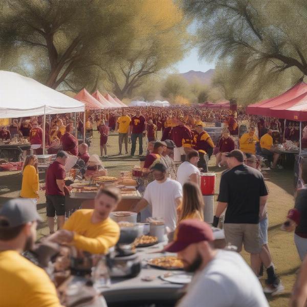 Arizona State Football Tailgating Scene