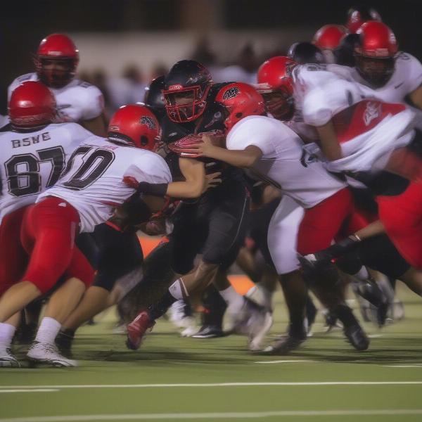 arkansas state football game action shot