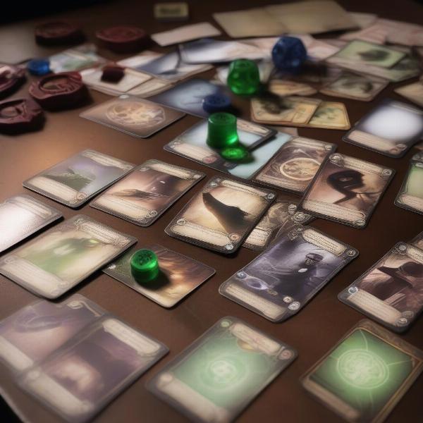 arkham horror the card game components