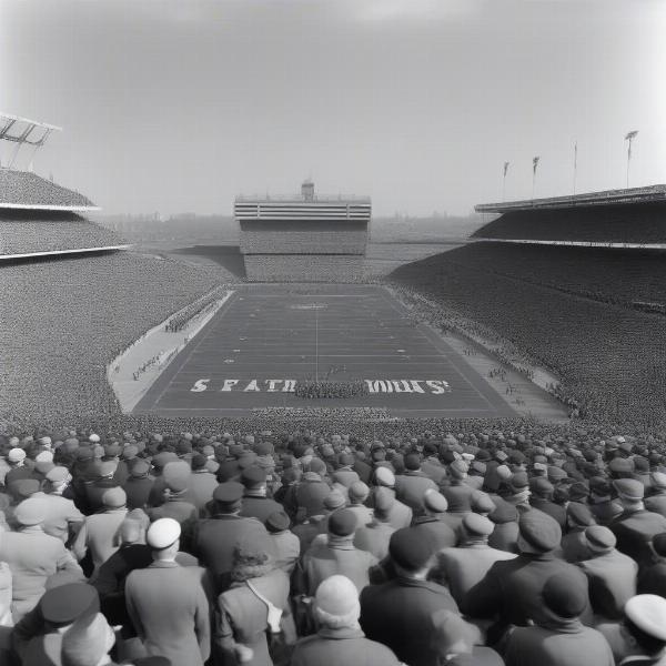 Large crowd at the 1963 Army Navy game in Philadelphia 