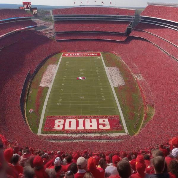 Arrowhead stadium on game day