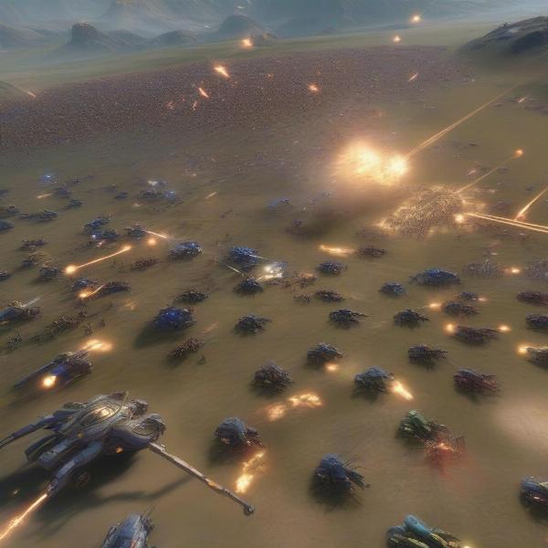 Ashes of Singularity massive unit battle