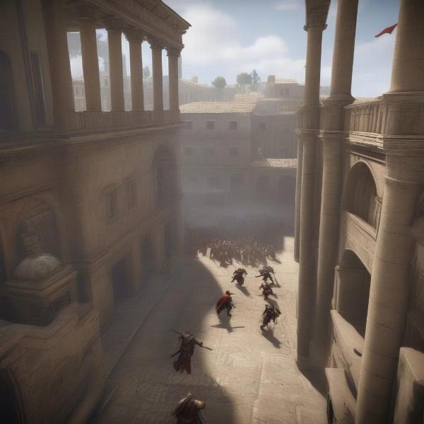 Ezio in Rome with Brotherhood allies