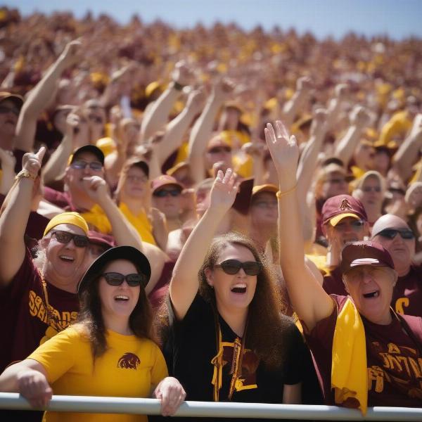 asu spring football fans cheering