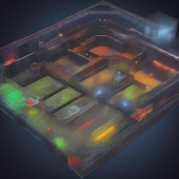 Laser tag arena layout in Atlanta