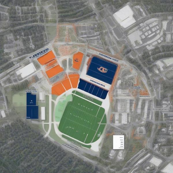 Auburn Football Parking Map