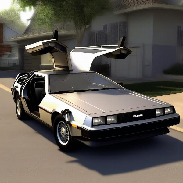 Delorean Time Machine in Back to the Future Game