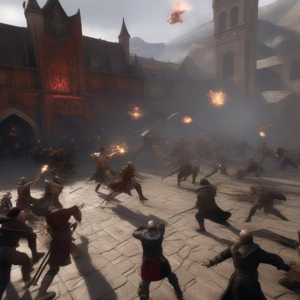 Intense Battle Scene in Baldur's Gate 3