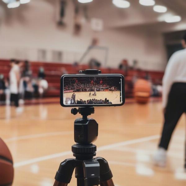 basketball game recording with smartphone