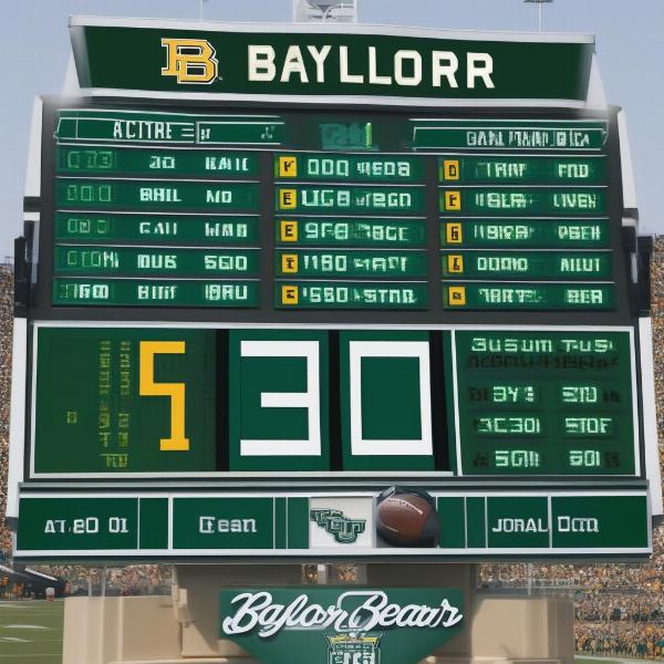 baylor bears football game score