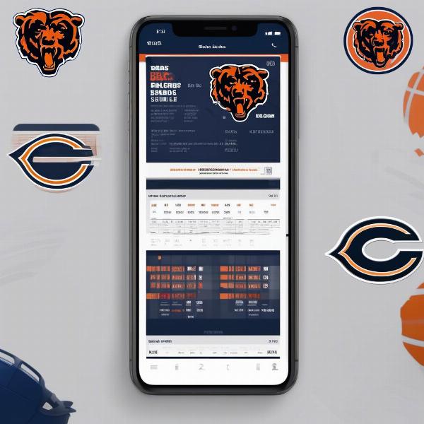chicago bears schedule on a phone app