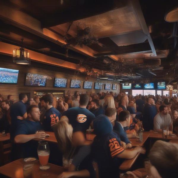 watching bears game at sports bar