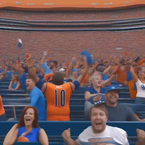 Fan Excitement at Bears Lions Game