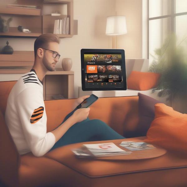 streaming bengals game tablet