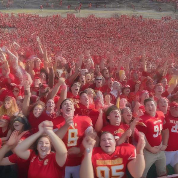 bergen catholic football fans cheering