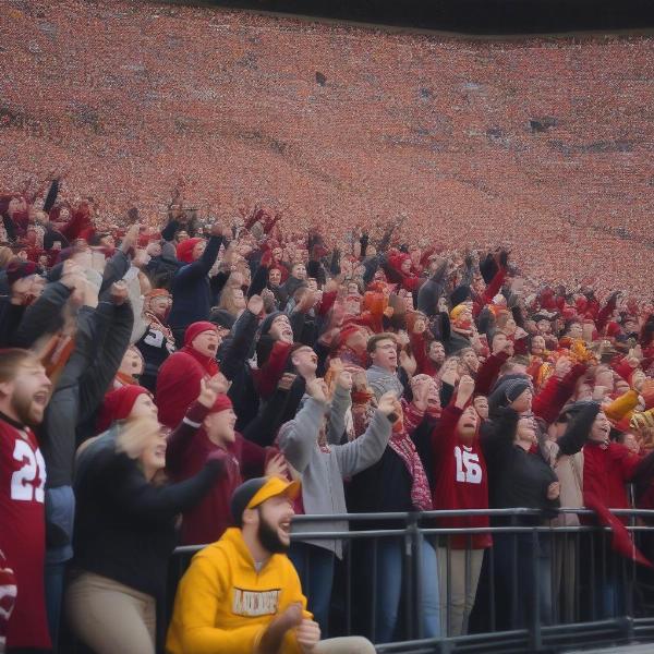 Big Ten Championship Game fans cheering