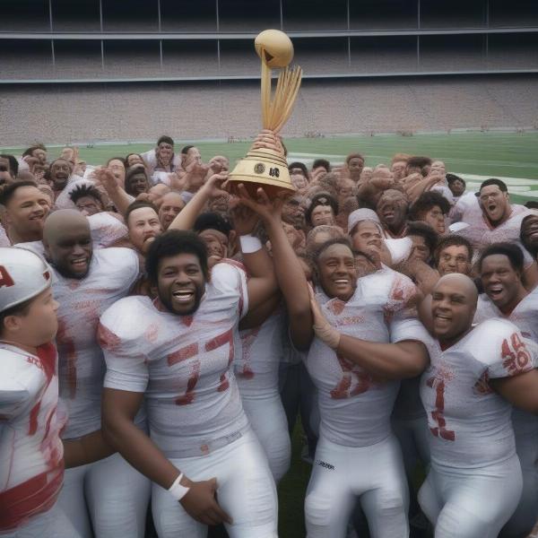 big ten championship trophy celebration