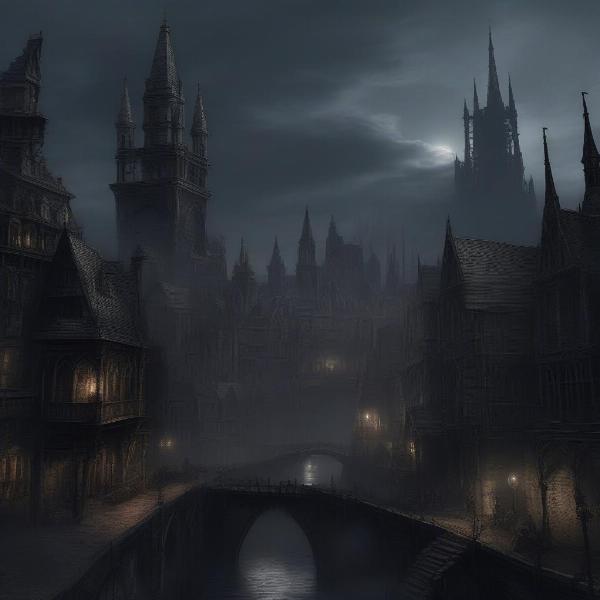 Bloodborne city of Yharnam