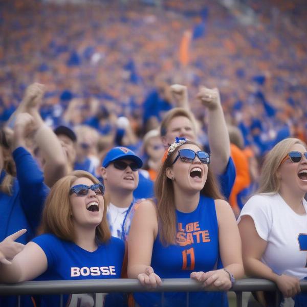 boise state football bowl game fans cheering