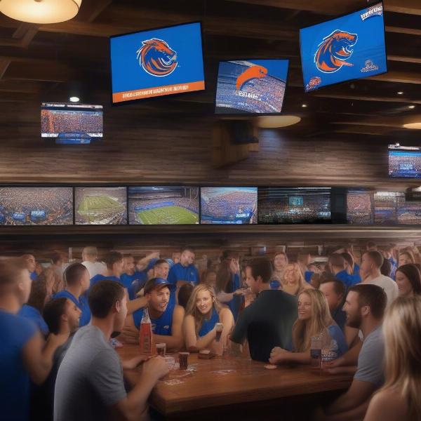 boise state game at sports bar