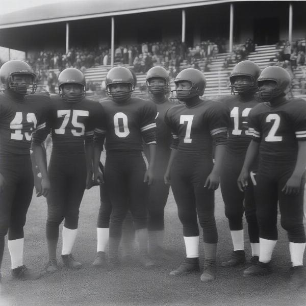 Historical image of Booker T. Washington high school football team