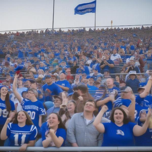 Brainerd Warrior football crowd and fans cheering in the stadium