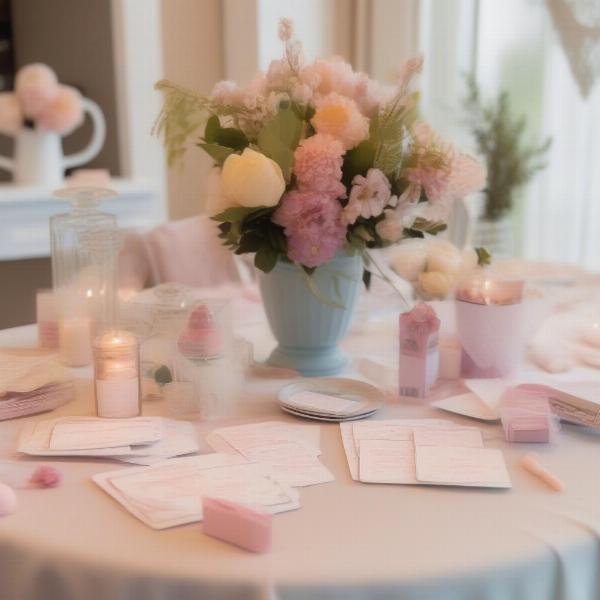 bridal-shower-games-table-arrangement