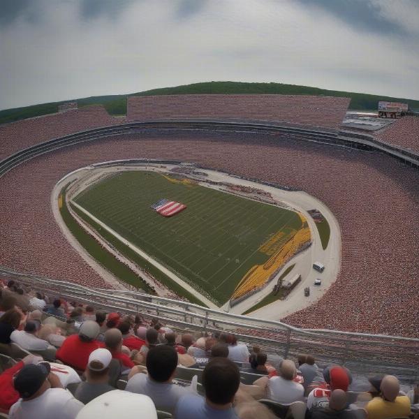 Football fans at bristol speedway